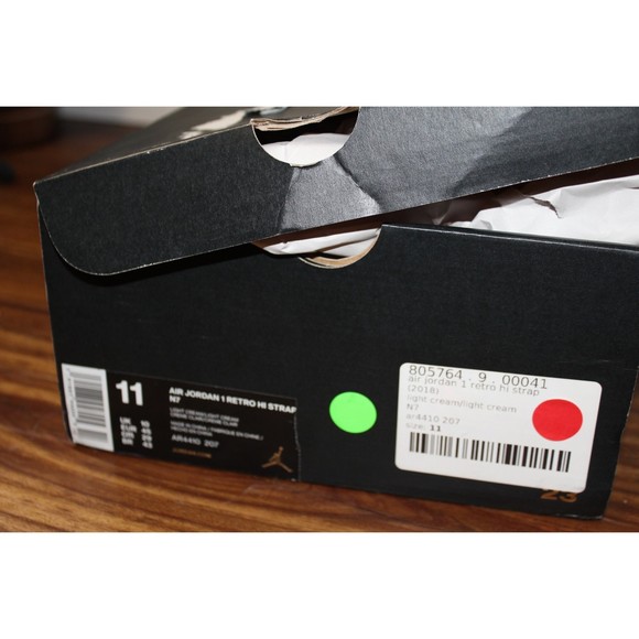 Mens Nike Air Jordan 1 Retro High Strap N7 Shoe Size 11 Cream AR4410-207 RARE main image 8